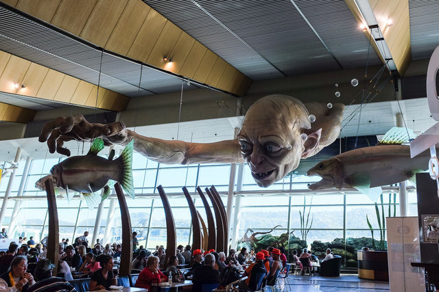 Gollum said goodbye to us at Wellington airport