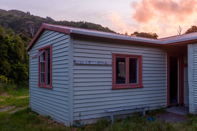 We spent a night at the Sutherlands Hut with two hunters and their four doggies