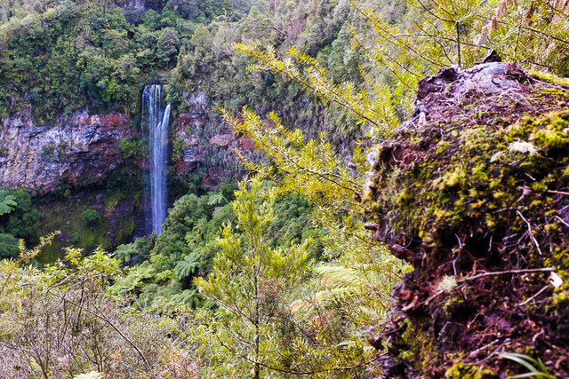 Tupapakurua waterfall falling into the deepest deep of the deep valley