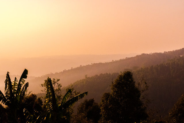 A sunset on the way back to Canggu