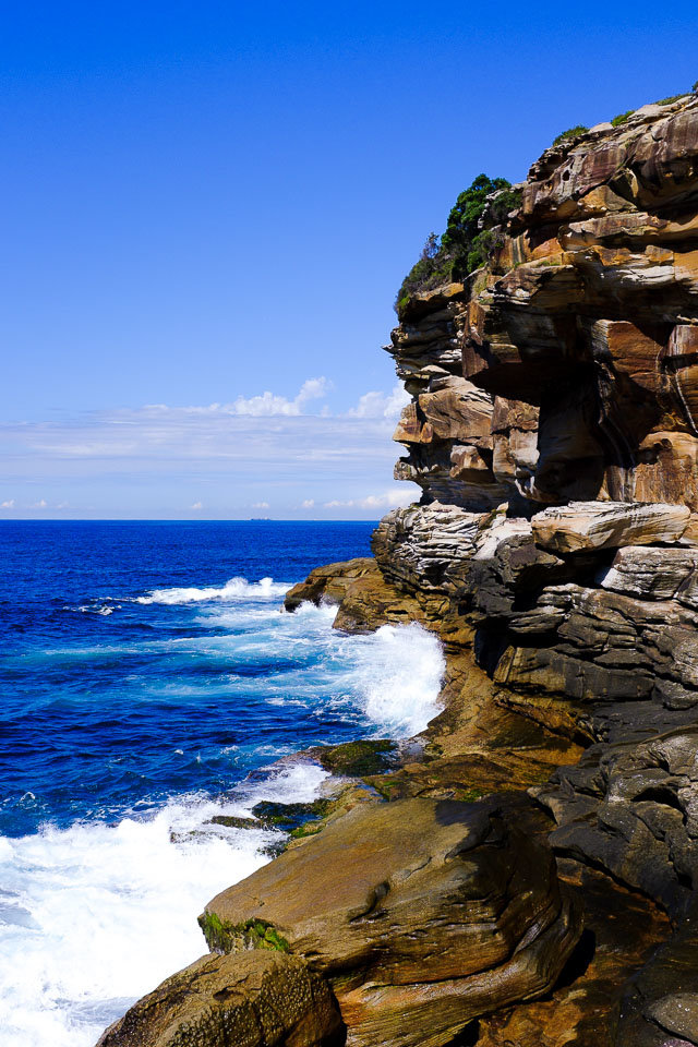 Coastline around Bondi beach walk