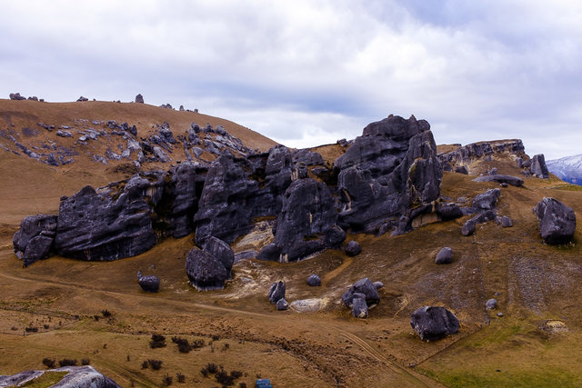 A solid rock formation at Castle Hill