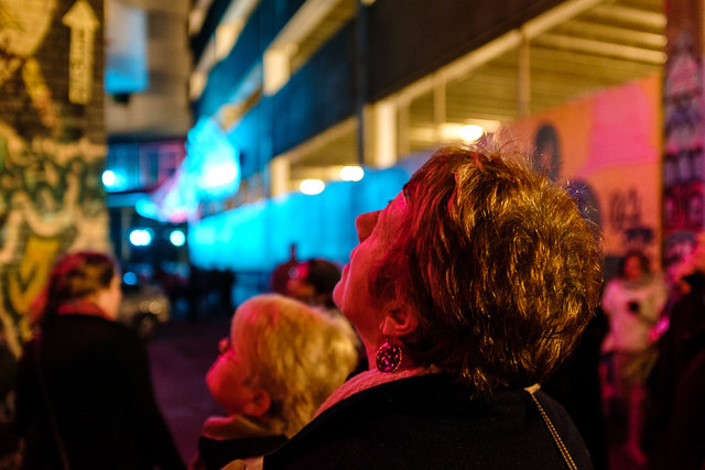 A stranger staring at the magnificant performance