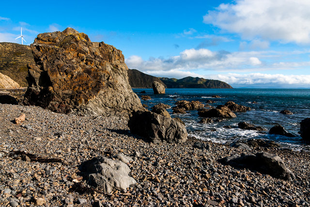 Hard to walk on a rocky beach