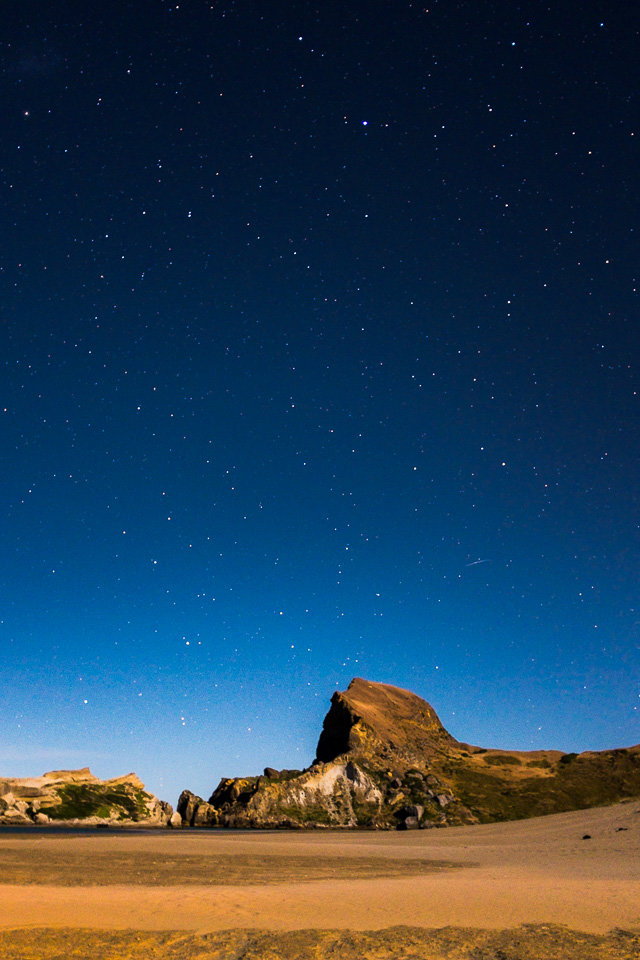 Castle Rock during night shooting