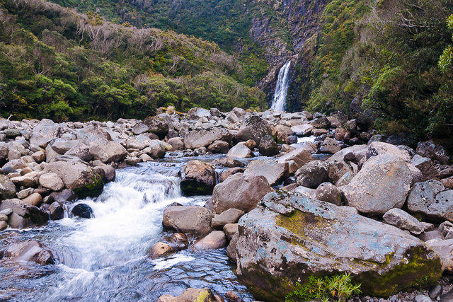 A calm place aroung the waterfall