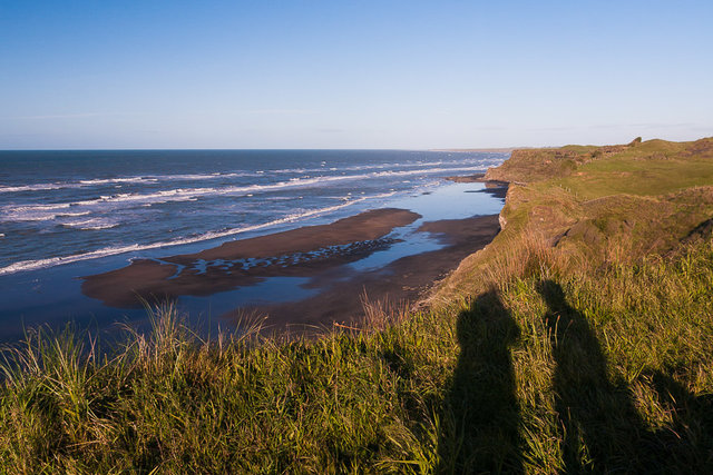 A beautiful view over an abandoned beach where we woke up