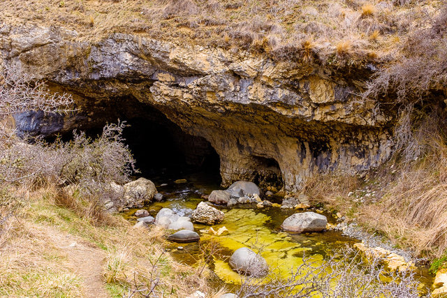 The upstream entrance to the cave