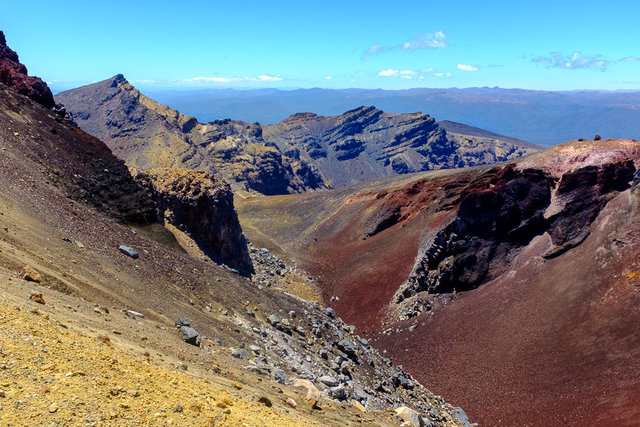 A colourful volcanic landscape
