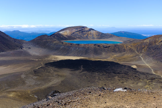 A view of Blue Lake in the background