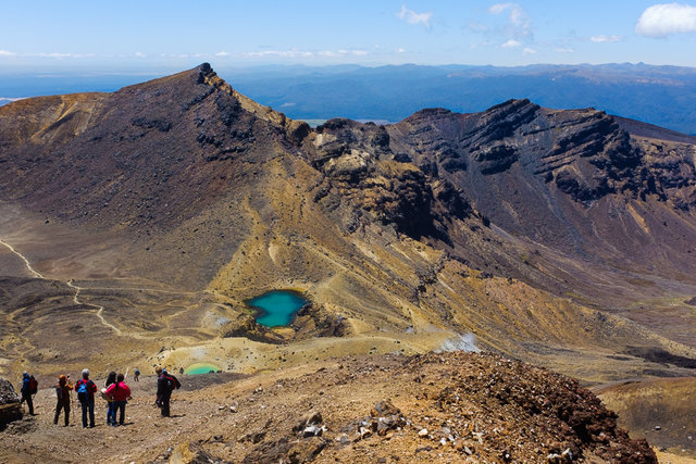 A view of Emerald Lakes