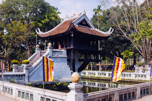 Pagoda represents a lotus flower growing up out of the water