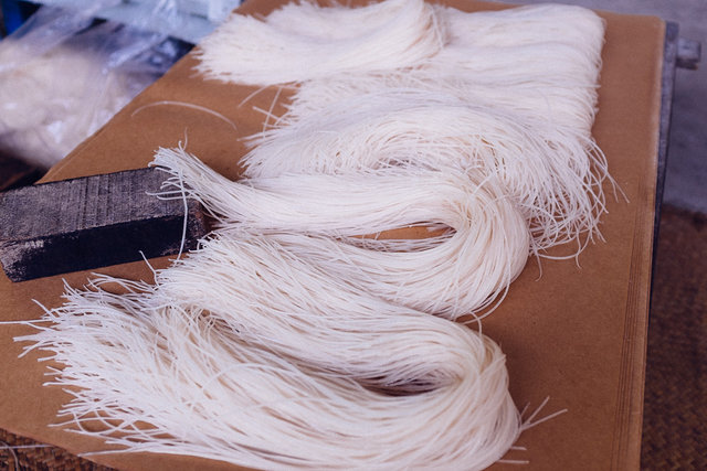 A process of making rice noodles