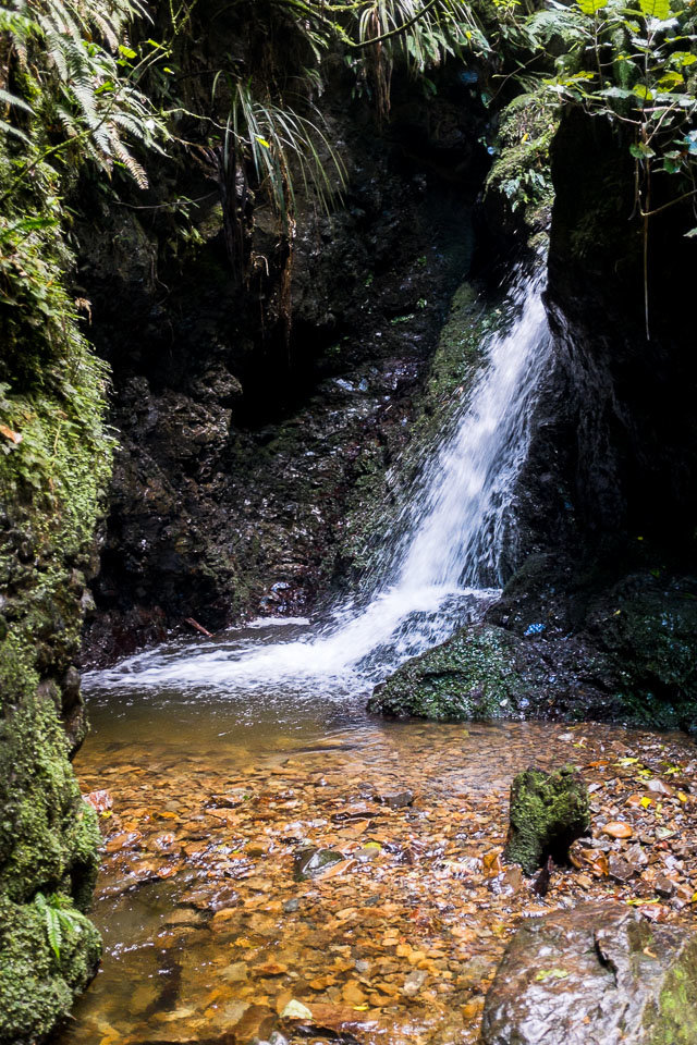 Small but pretty waterfall at the end of the track