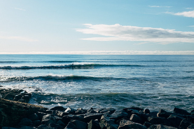 A beautiful left hand point break with long punchy rides