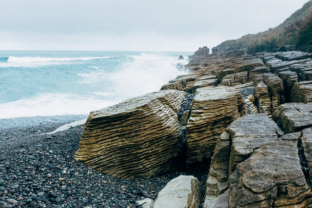 The beginning of Pancake Rocks